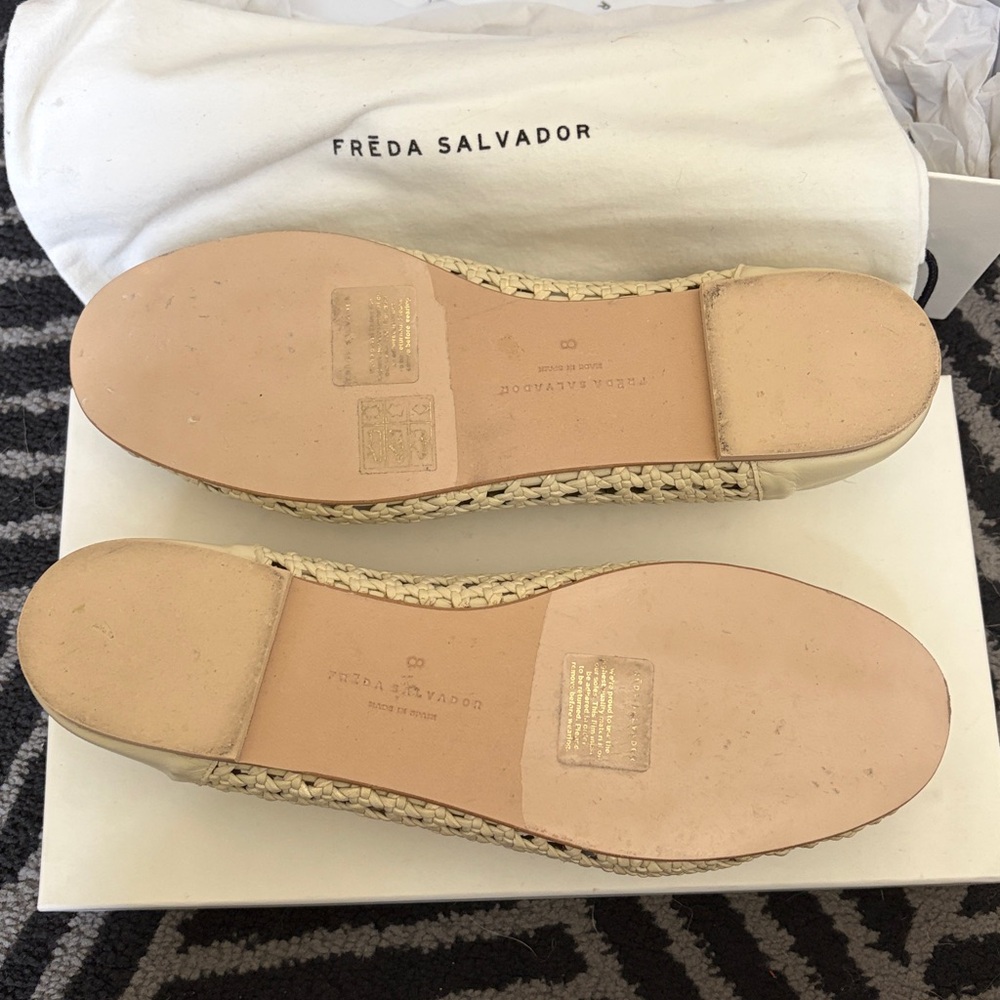 Freda Salvador Riley flats - vanilla woven - new in box size 8 - Picture 2 of 3
